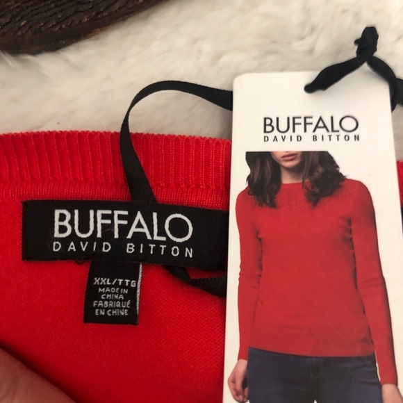 Womens Red Buffalo Sweater. Size XXL. New with Tags. - Picture 5 of 7